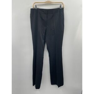 NWOT Design Collection Straight-Leg Dress Pants Women's 12 Black Zip Fly Preppy